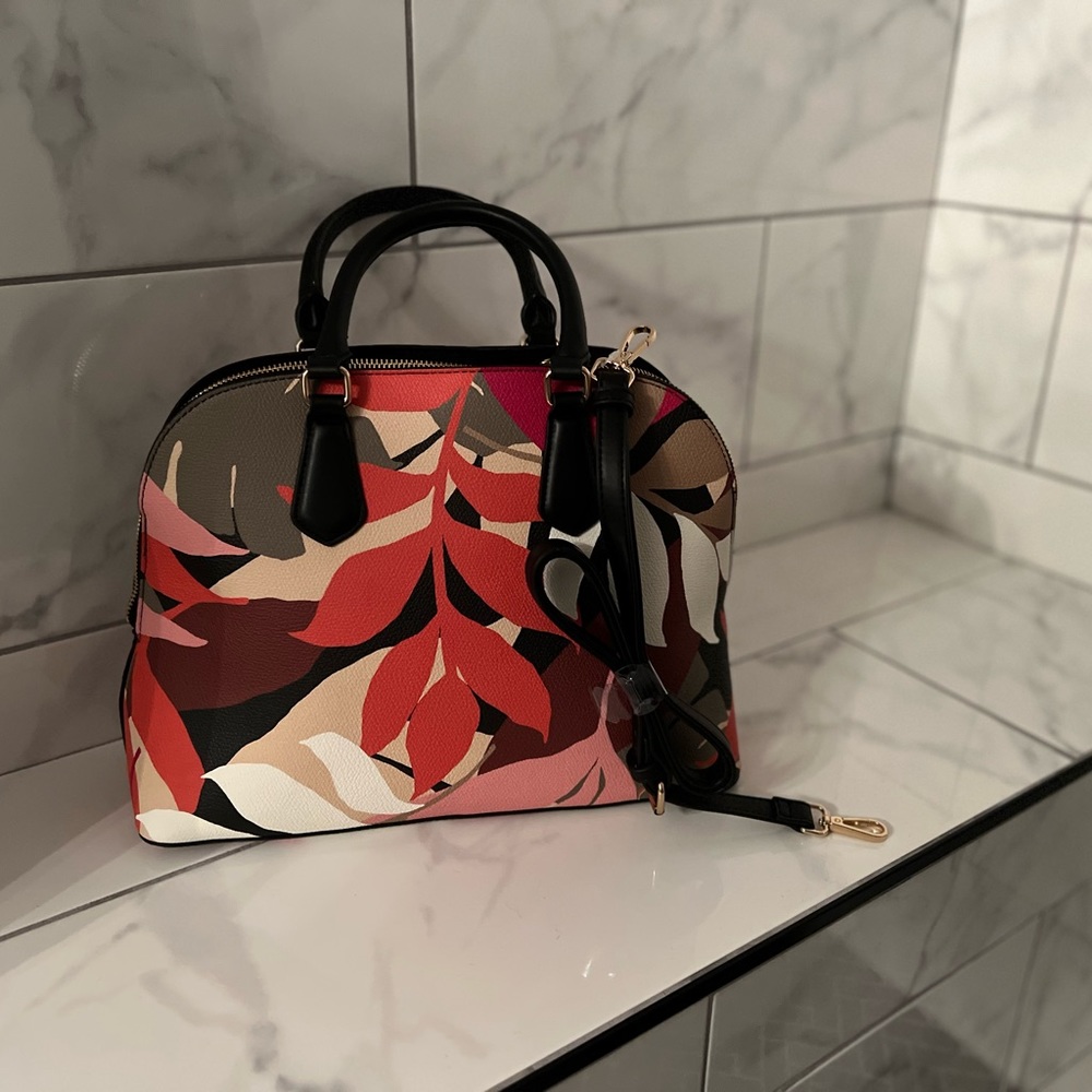 Tropical purse, medium size, long shoulders strap